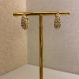 Brinco argolinha click Flora