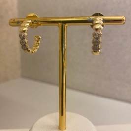 Brinco argolinha com pino fixo