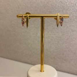 Brinco Jussara zircônia coloridas