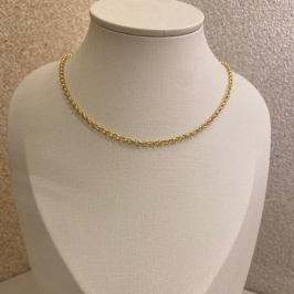 Corrente Elo português 3mm 45cm s/ extensor