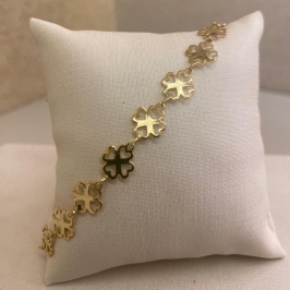 Pulseira trevinhos 4 folhas