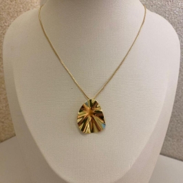 Corrente veneziana com pingente chapa orgânico