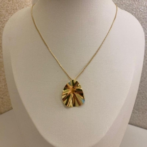 Corrente veneziana com pingente chapa orgânico