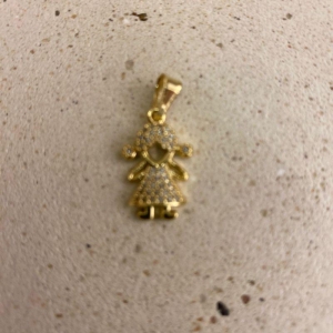 Pingente menino cravejada cristal medio