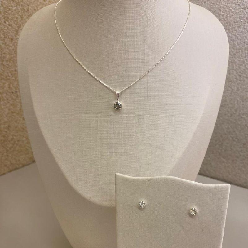 Conjunto Ponto de Luz Prata