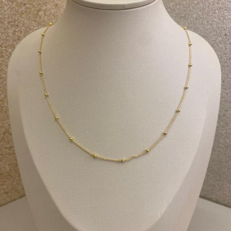 Corrente longa 60cm com bolinhas s/ extensor