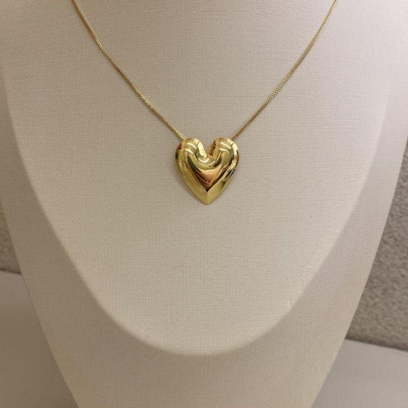 Corrente veneziana com pingente coração abaulado