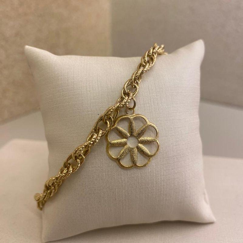 Pulseira Pingente de flor