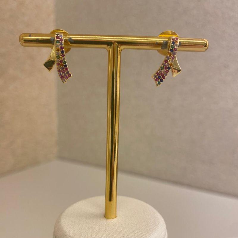 Brinco Daniele cravejado colors