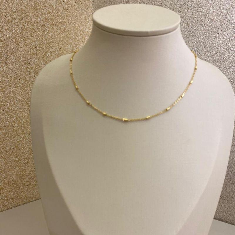 Corrente elo com tubinhos 45cm s/ extensor